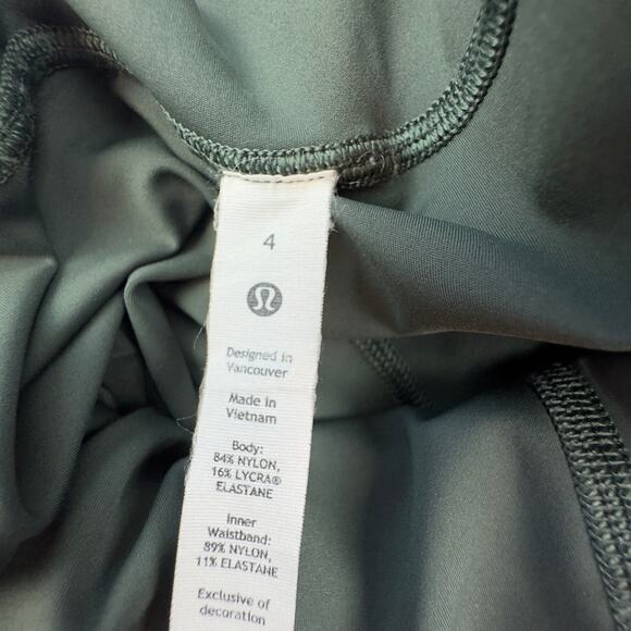 Lululemon Base Pace High-Rise Crop Athleisure Smoked Spruce Women's Size 4 - Picture 7 of 9